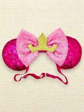 Elastic Princess Aurora Sleeping Beauty Minnie Ears | Disney-Inspired Mouse Ears